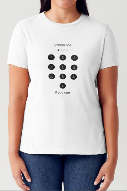 Simply Love Full Size Phone Unlock Page Graphic Short Sleeve Tubular T-Shirt