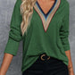 V-Neck Long Sleeve T-Shirt