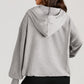 Pocketed Half Zip Long Sleeve Hoodie