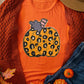 Pumpkin Round Neck Short Sleeve T-Shirt