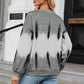 Gradient Round Neck Long Sleeve Sweatshirt