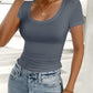 Scoop Neck Short Sleeve T-Shirt