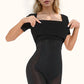 Basic Bae Full Size Built-In Shapewear Square Neck Short Sleeve Dress