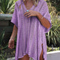 Cutout V-Neck Cover-Up with Tassel