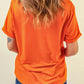 Pumpkin Round Neck Short Sleeve T-Shirt