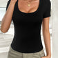 Scoop Neck Short Sleeve T-Shirt