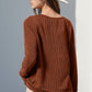 Double Take Full Size Notched Thumbhole Long Sleeve T-Shirt