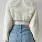 Honey Open Front Long Sleeve Cropped Cardigan