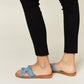 Forever Link Raw Trim Denim H-Band Flat Sandals