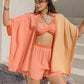 Cami, Open Front Cover Up and Shorts Set