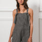 BiBi Tie Strap Washed Stripe Denim Overalls