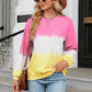 Gradient Round Neck Long Sleeve Sweatshirt