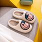 Melody Tricolor Smiley Face Slippers