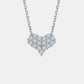 Moissanite 925 Sterling Silver Heart Necklace