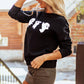 Ghost Round Neck Long Sleeve Sweatshirt