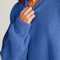 Double Take Side Slit Round Neck Long Sleeve Sweater