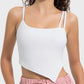 Slit Asymmetrical Neck Active Cami