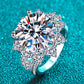 10 Carat Moissanite Flower-Shaped Ring