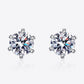 VVS1 1 Carat Moissanite Rhodium-Plated Stud Earrings