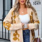 Angel Wings Flower Open Front Long Sleeve Cardigan