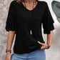 V-Neck Half Sleeve Blouse