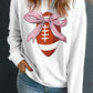 Football Round Neck Long Sleeve Sweatshirt