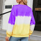 Gradient Round Neck Long Sleeve Sweatshirt