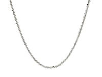 Rhodium Plated 2.2mm Sterling Silver Sparkle Style Chain