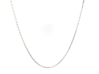 14k White Diamond Cut Cable Link Chain 0.8mm