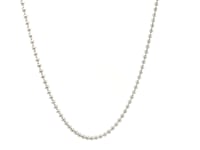 Rhodium Plated 1.5mm Sterling Silver Bead Style Chain