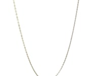 18k White Gold Round Cable Link Chain 0.97mm