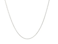 14k White Gold Round Cable Link Chain 1.1mm