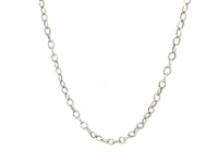 2.5mm 14k White Gold Pendant Chain with Textured Links