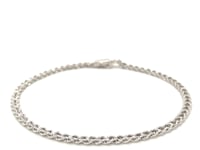 3.0 mm 14k White Gold Two Row Rope Bracelet