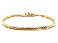 Fancy Weave Bangle in 14k Yellow Gold (3.0mm)