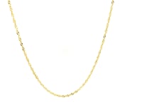 14k Yellow Gold Singapore Style Adjustable Chain (1.1 mm)