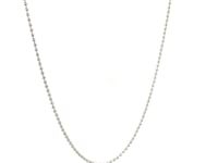 Sterling Silver Rhodium Plated Bead Chain 1.2mm