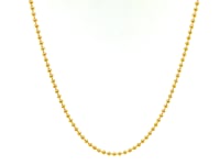 18k Yellow Gold Bead Chain 1.5mm