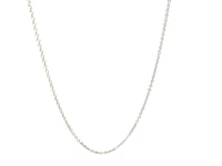 14k White Gold Round Cable Link Chain 1.2mm