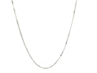 14k White Gold Classic Box Chain 0.8mm