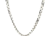 Sterling Silver Rhodium Plated Greek Box Chain 5.5mm