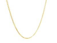 14k Yellow Gold Round Cable Link Chain 1.5mm