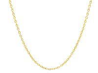 14k Yellow Gold Round Cable Link Chain 1.5mm