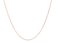 14k Pink Gold Diamond Cut Cable Link Chain 0.8mm