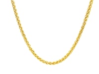 14k Yellow Gold 2.4mm Light Weight Wheat Chain