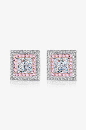 Moissanite Square Stud Earrings