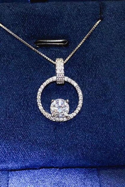 Sterling Silver 1 Carat Moissanite Necklace