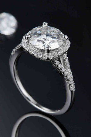 3 Carat Moissanite Engagement Halo Ring