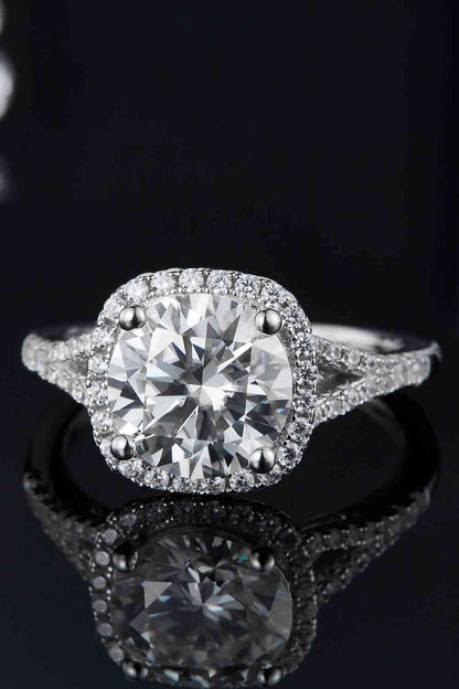 3 Carat Moissanite Engagement Halo Ring