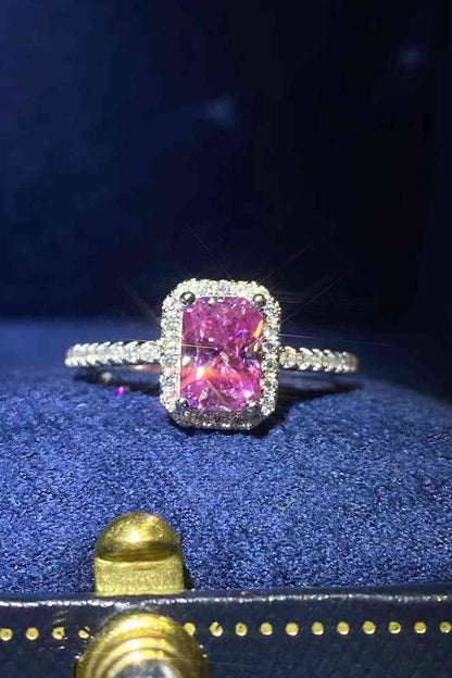 Stuck On You 2 Carat Pink Moissanite Ring